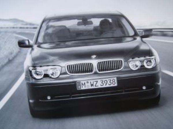 BMW 735i 745i Limousine E65 September 2001 SCHWEIZ Prospekt