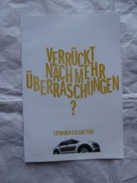 Citroen C4 Cactus Prospekt März 2014 NEU