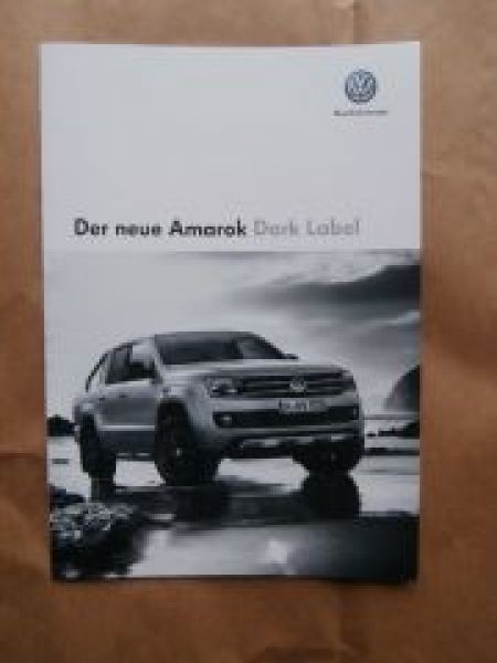 VW Amarok Dark Label Prospekt Januar 2014 NEU
