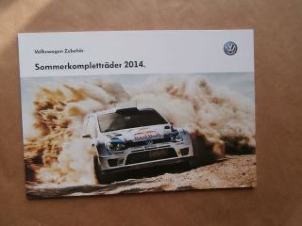 VW Zubehör Sommerkompletträder 2014 Prospekt NEU