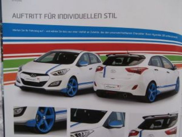 Hyundai i30 Zubehör Prospekt 2013 NEU