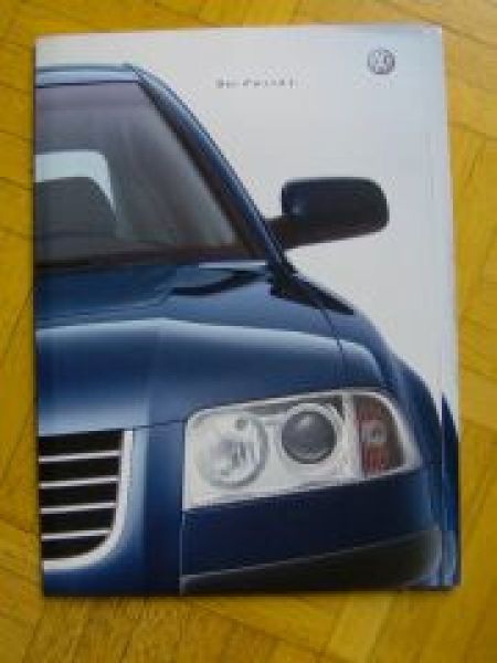 VW Passat Limousine 3B3 Prospekt 4/2002 NEU