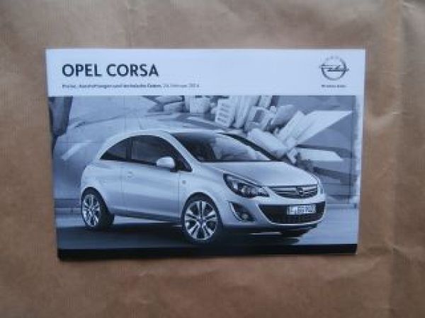 Opel Corsa D +Color Editon 24.2.2014 NEU