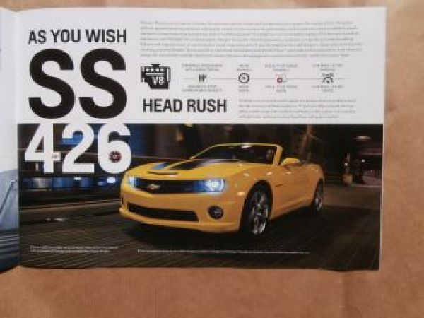 Chevrolet Camaro 2013 Prospekt Brochure USA Rarität