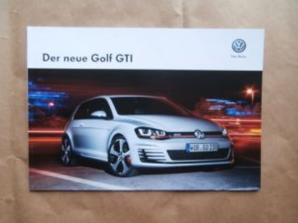 VW Golf7 GTI Prospekt +Performance Oktober 2013 NEU