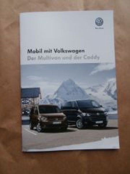 VW T5 Multivan +Caddy Prospekt für Behinderte November 2013