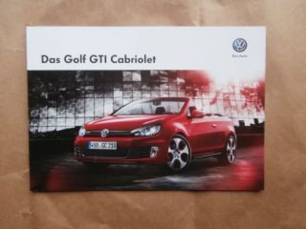 VW Golf7 GTI Cabriolet Prospekt Oktober 2013 NEU
