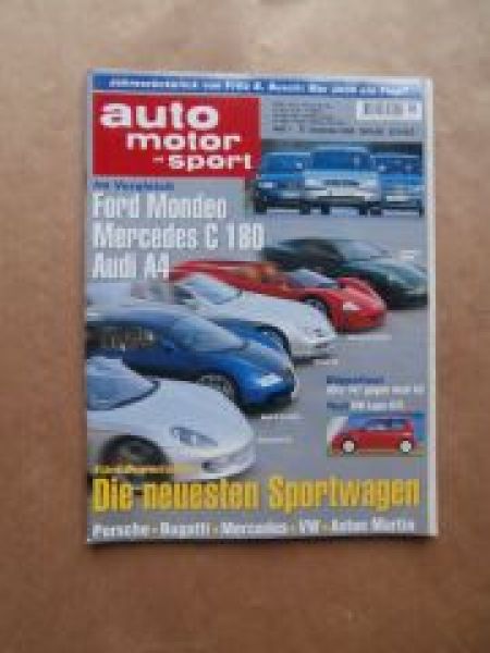 AMS 1/2001 Aston Martin Vanquish vs. VW W12 Roadster vs. Mercede