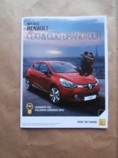 Renault Clio & Grandtour +R.S. +GT Prospekt Juli 2013 NEU