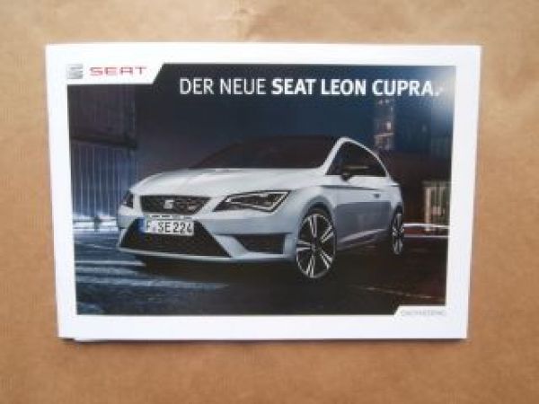 Seat Leon Cupra +SC Februar 2014 Prospekt NEU
