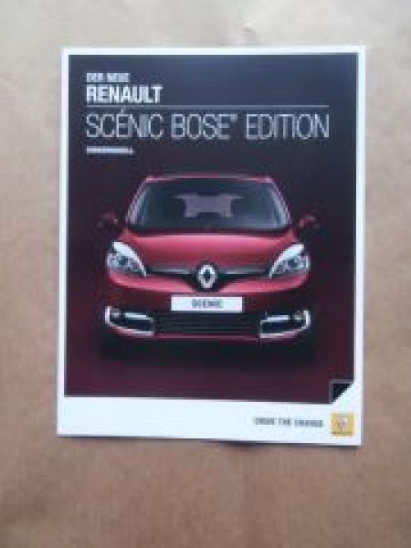 Renault Scénic Bose Edition Prospekt März 2013 NEU Rarität
