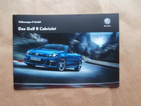 VW Golf7 R Cabriolet Prospekt Oktober 2013 NEU Rarität