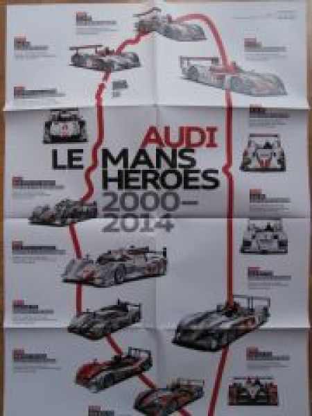 Audi Mans Heroes 2000-2014 R8 +R8 e-tron quattro,R10 TDI,R18