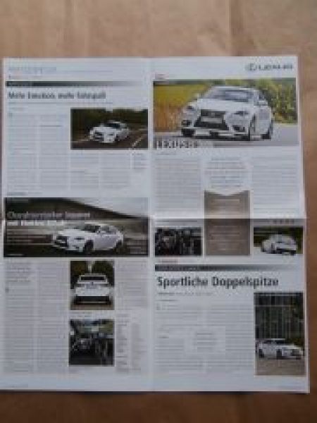 Lexus Pressespiegel IS 300h September 2013 NEU