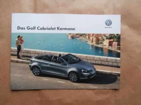 VW Golf7 Cabriolet Karmann Prospekt Dezember 2013 NEU
