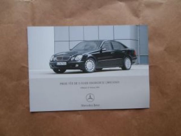 Mercedes Benz E-Guard W211 Hochschutz Limousinen April 2005