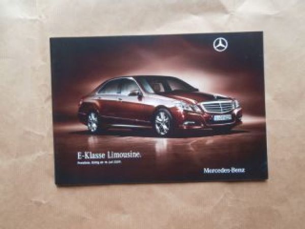 Mercedes Benz E-Klasse Limousine BR212 16.Juli 2009