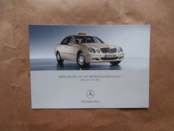 Mercedes Benz TAXI und Mietwagen 21.Juli 2003 Rarität