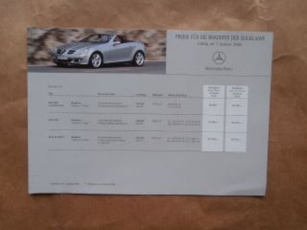 Mercedes Benz SLK-Klasse R171 7.Januar 2004