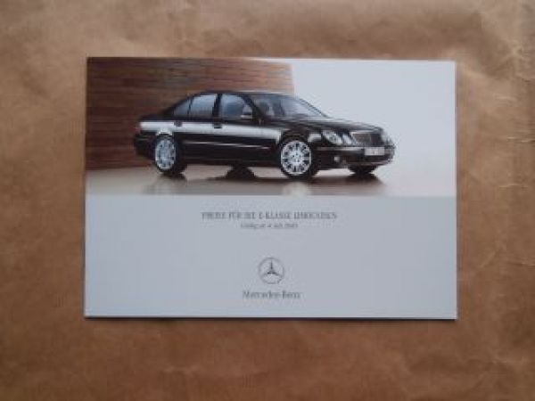 Mercedes Benz E-Klasse Limousinen 4.Juli 2005 NEU