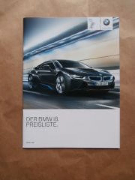 BMW i8 (i12) +Pure Impulse Preisliste Juli 2014 NEU
