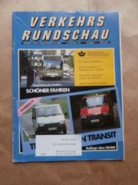 Verkehrs Rundschau 7/1986 Mercedes Stadtbus,Ford Transit,