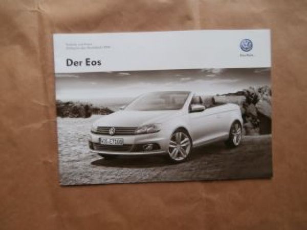 VW Eos Preisliste Modelljahr 2014 NEU