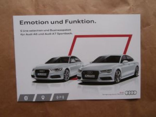 Audi A6 A7 Sportback S line selection +Businesspaket 5/2014 NEU