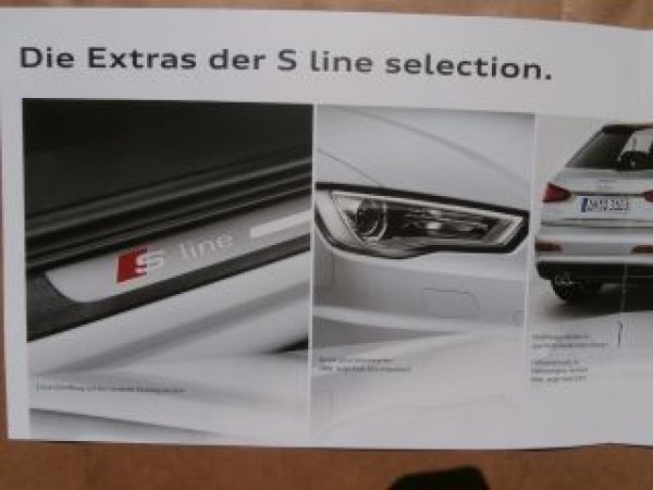 Audi A3,Q3,Q5 S line selection Prospekt Juli 2014 NEU