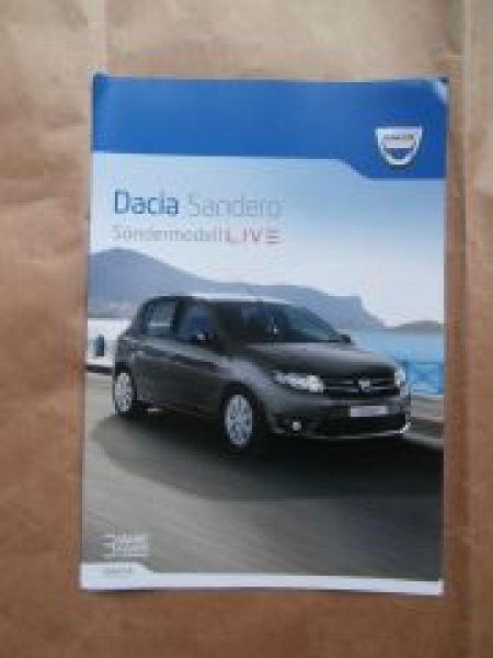 Dacia Sandero Sonderprospekt Live Juli 2014 NEU