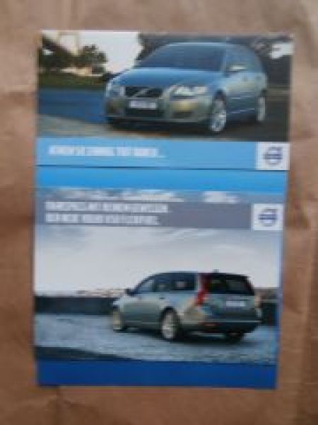 Volvo V50 Flexifuel Prospektflyer Juni 2007 NEU