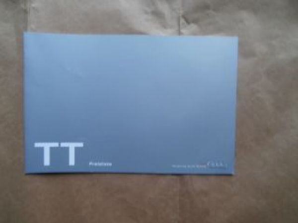 Audi TT Coupé Preisliste Neues Modell Juli 2014 NEU