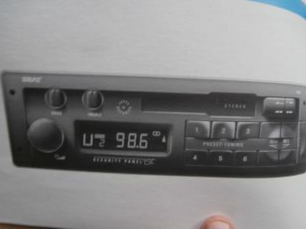 Seat Radio 3101 Betriebsanleitung Oktober 1995 Rarität