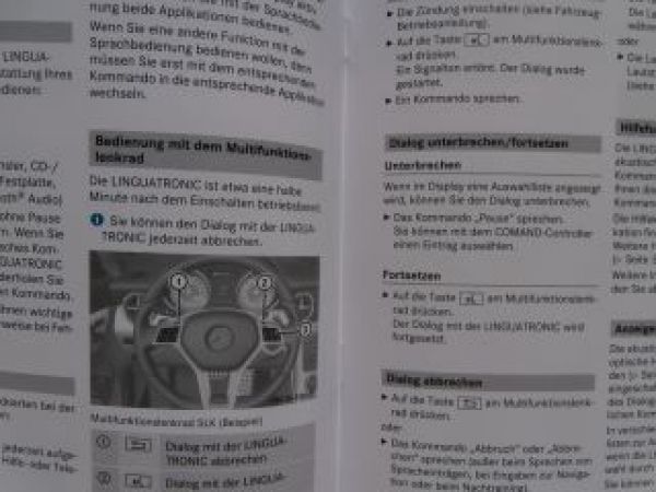 Mercedes Benz Linguatronic Zusatzanleitung R172 März 2011