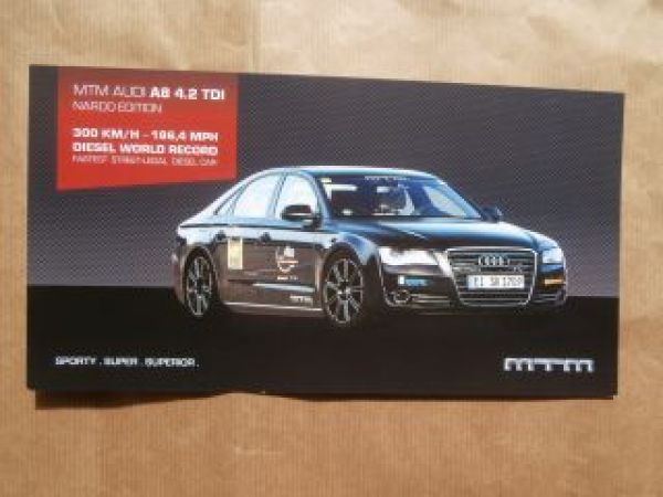 MTM Audi A8 4.2 TDI Nardo Edition Flyer März 2014 NEU