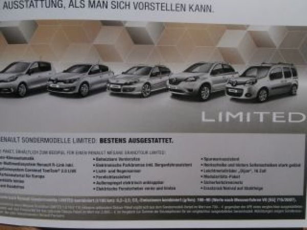 Renault Twingo +Mégane +Scenic +Laguna +Koleos +Kangoo Limited