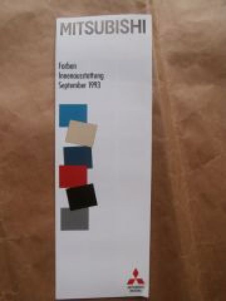 Mitsubishi Farben/Innenausstattung September 1993
