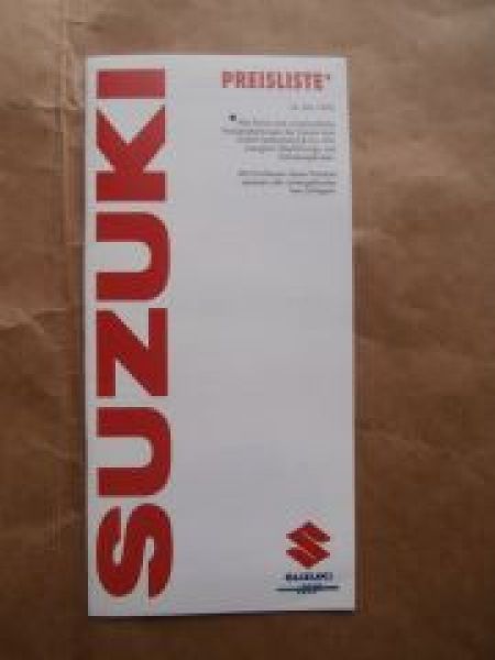 Suzuki Gesamtpreisliste 14.Juni 1993