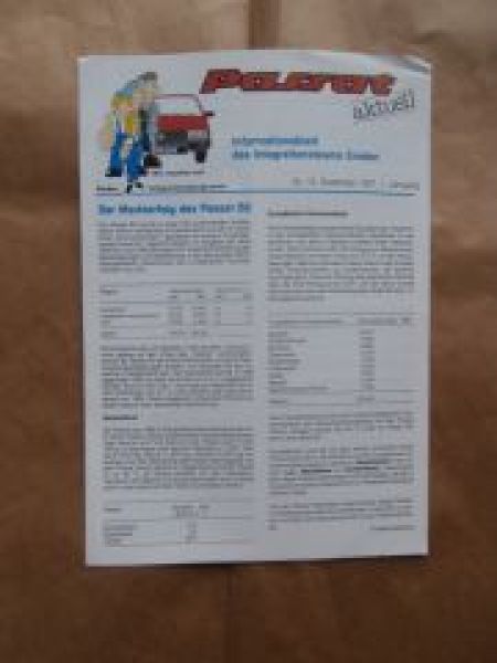 VW Passat aktuell Markterfolg des B2 Nr.10,Dezember 1987