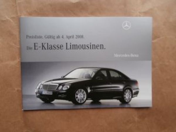 Mercedes Benz E-Klasse Limousinen W211 4.April 2008 NEU