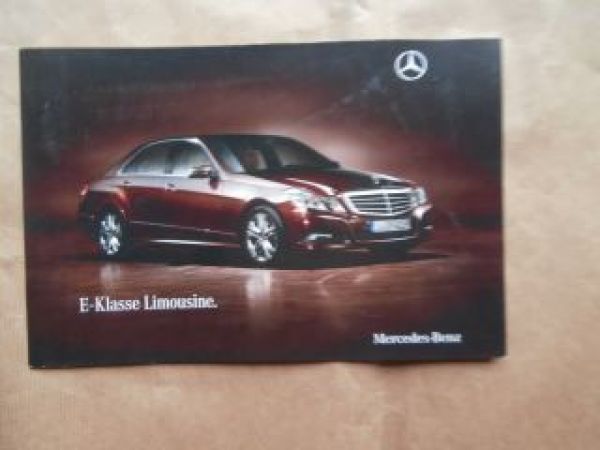 Mercedes Benz E-Klasse Limousine BR212 Prospekt Dezember 2008