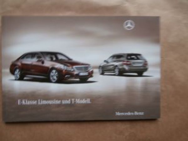 Mercedes Benz E-Klasse Limousine +T-Modell W212 November 2009