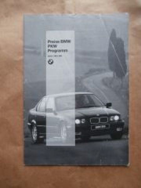 BMW 316i-M3 E36 + E34 +E38 +E31 +Erdgasfahrzeuge März 1996
