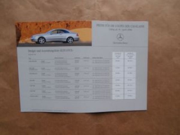 Mercedes Benz CLK-Klasse Coupés BR209 19.April 2004