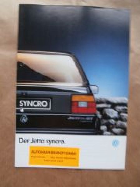 VW Jetta syncro Prospekt August 1990 Rarität