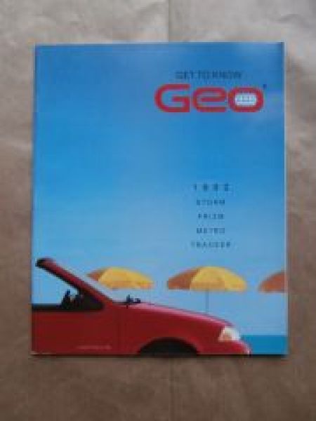 GEO 1992 Storm Prizm Metro Tracker Brochure