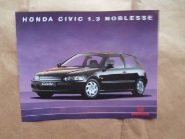 Honda Civic 1.3 Noblesse August 1994 Prospektblatt