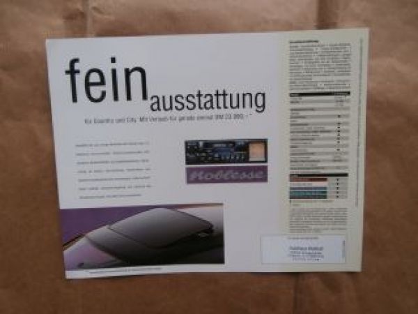 Honda Civic 1.3 Noblesse August 1994 Prospektblatt