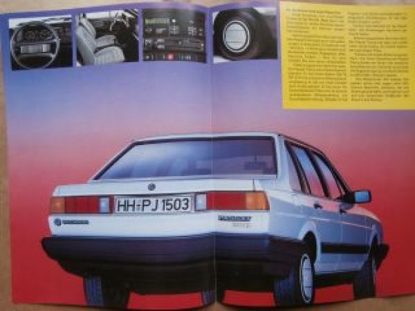 VW Passat Tramp Stufenheck Typ 32B Mai 1986 Prospekt Rarität
