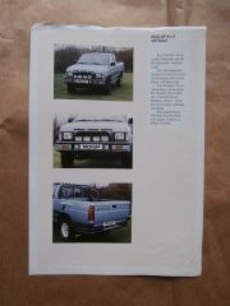 Nissan Pickup 4x4 Prospektblatt Rarität 2-Seiter